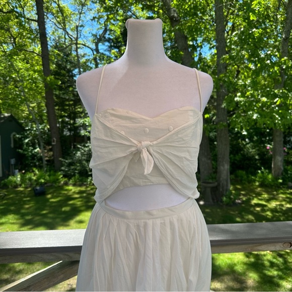 LoveShackFancy Jenna Dress White Cutout Midi Small - Picture 5 of 16